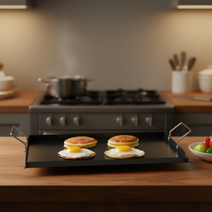 Plaque de cuisson plate en acier au carbone 24x16 pouces, plaque de barbecue universelle pour cuisinière à gaz et à induction - Product Image 2