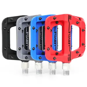 Lebycle pedal de bicicleta mtb de náilon, rolamento selado, pedal de bicicleta de 4 cores, 110mm, grande plataforma