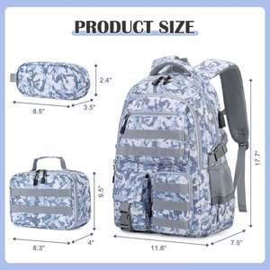 Fashion <b>Student</b> <b>Backpack</b> with Lunch Box and Pencil Case Promotional Polyester Lining <b>Backpack</b> - Product Image 2