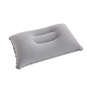 Almohada de Viaje Inflable Rectangular 28x26x14cm Gris Claro Azul Oscuro Portátil para Camping y Aire Libre, Cojín de Soporte - Product Image 3