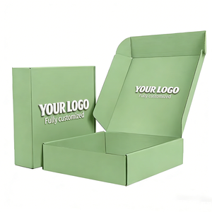 <span class=keywords><strong>Caja</strong></span> de Cartón Corrugado Ecológica con Logotipo Personalizado, Color y Tamaño a Medida, Cajas de Embalaje Verdes para Envío al por Mayor para Ropa - Product Image 1