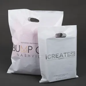 Bolsa de camisetas reciclables, asa troquelada, comestibles, promoción comercial, bolsas de compras, bolsa con asa troquelada