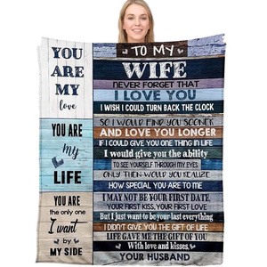 Couverture personnalisée pour la Saint-Valentin, je t'aime, bénédiction, citations douces, citation tricotée, cadeaux d'anniversaire pour elle - Product Image 2