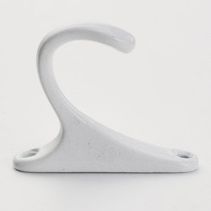 Crochets muraux simples en alliage d'aluminium noir et blanc pour manteaux et chapeaux, à fixer derrière les portes ou sur les murs - Product Image 4