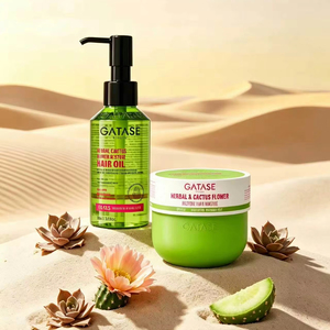 Gatase Factory Natural Keratin Herbal Cactus Flower Series 2-in-1 Hair Care Treatment Moisturizing Repair Hair <strong>Masque</strong> Oil - Product Image 1