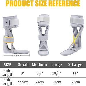 Órtese para Pé Caído Ajustável, Suporte de Correção de Tornozelo, Proteção e Correção, Talas Antiderrapantes para Tornozelo - Product Image 4