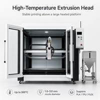 Nouvelle imprimante 3D industrielle à granulés avec plateau chauffant de grande taille, volume d'impression 1200x1200x1200mm, extrusion FGF, 300 buses, double extrudeur, USB automatique