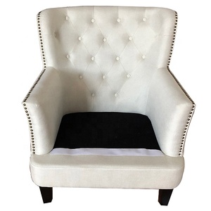 Vente en Gros de Meubles Modernes en Tissu avec Bouton Tufté Fauteuil à Oreilles Haut pour le Salon - Product Image 5