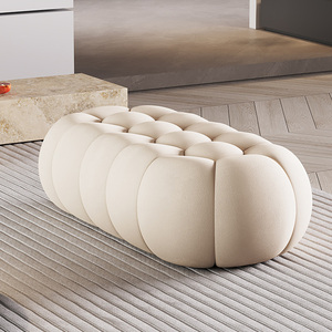 Puf otomano de terciopelo para el hogar, reposapiés nórdico para sala de estar, banco, asiento, sofá, reposapiés, otomanas - Product Image 1