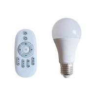 Ampoule LED intelligente à télécommande infrarouge 2,4 G A60 E27 à vis, gradation infinie, éclairage intérieur domestique