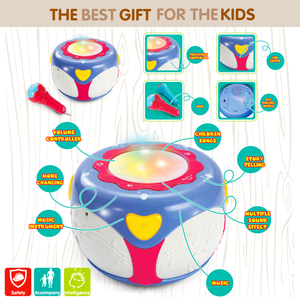 LK Toys - Juguete de Batería <span class=keywords><strong>Musical</strong></span> Eléctrica de Dibujos Animados, <span class=keywords><strong>Instrumento</strong></span> Electrónico que Funciona con Pilas con Características Educativas, Hecho de Plástico - Product Image 6