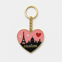 Porte-clés personnalisés en gros de haute qualité, symboles de Paris, souvenirs de voyage en France, promotionnels