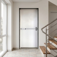 Porte coupe-feu en acier de 1 heure, design moderne, sortie de secours, résistante au feu, pour escalier