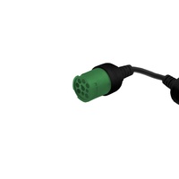 Cable Conector personalizado de 6 pines J1708 macho a 9 pines J1939 macho arnés de cableado de automóvil verde para lector de código