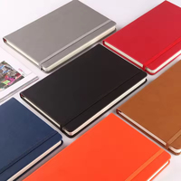 Cuaderno de Cuero PU A5 de Alta Calidad con Logotipo Personalizado Impreso, 100 Hojas, Páginas Rayadas Blancas Marfil, Encuadernación Wire-O, Diario Escolar Macaron