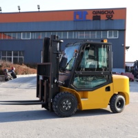 Forklift Kecil 3 Ton yang Mudah Dioperasikan dengan Mesin Diesel Forklift Diesel 3,5 Ton KABIN