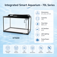 LEECOM Factory Wholesale Fish tank Aquarium Kit with Aquariums Accessories LED Lighting and Filtration Included Glass Tank