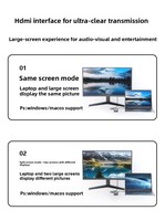 Station d'accueil 9-en-1 en métal Type-C avec ports USB 3.1, audio, Ethernet, lecteur de cartes SD/TF, VGA 2.0 et PD pour ordinateur portable - En stock