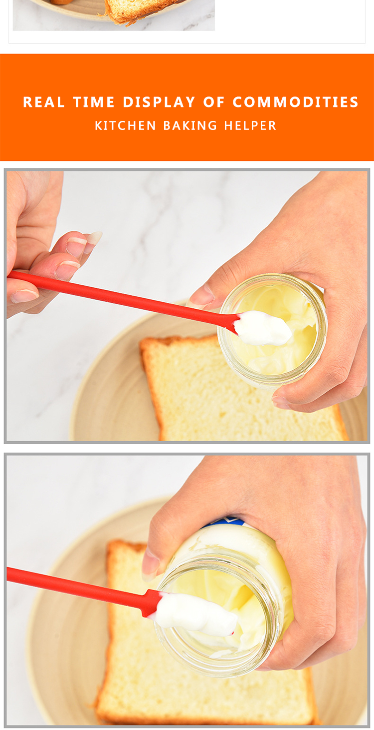 AMAZON SALES SILICONE KITCHEN ACCESSORIES KITCHEN UTENSILS BAKING TOOLS MINI JAM SPATULA MULTI-FUNCTION SILICONE SCRAPER SPATULA