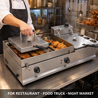 Four à poulet électrique professionnel en acier inoxydable de qualité supérieure, à double presse, silencieux et facile à nettoyer