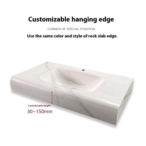 BOWEIYA lavabo unique comptoir <span class=keywords><strong>toilette</strong></span> évier plaque de roche chaud incurvé intégré salle de bain robinet montage coupe <span class=keywords><strong>Angle</strong></span> Extension - Product Image 3