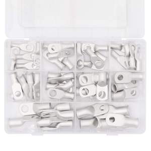 Terminales de Anillo de Cobre Estañado AWG8 1/0 para Cable de Batería, 50 Piezas de Varios Tamaños - Product Image 3