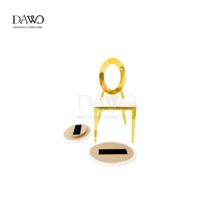Chaise de restaurant de luxe en acier inoxydable de haute qualité, dossier rond, fabriquée en usine - Product Image 4
