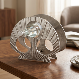 Casier à vin Hing à la demande décoratif pour la maison couleur argent Design élégant fantaisie 3 porte-bouteilles de champagne fabriqué à la main - Product Image 1