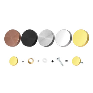 Vis décoratives en laiton contemporaines pour miroirs de cuisine et salle à manger, 12mm 14mm 16mm 18mm 19mm 21mm 25mm, avec capuchon publicitaire à tête plate - Product Image 2