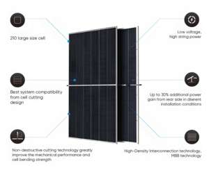 Modulo Solare Trina N-Type di Alta Qualità 700W 710W 720W, 144 Celle, Design a Doppio Vetro, Lunga Durata - Product Image 2