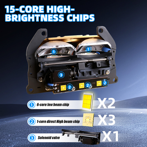 Prix Usine B5PRO Phare Bi-LED 3 Pouces à Lentille de Projection, Éclairage Automobile 12V, Système d'Éclairage Auto 6000K, Amélioration de Phare - Product Image 2