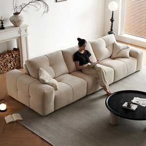Hiện Đại Tối Giản Thiết Kế Mới Có Thể Điều Chỉnh Trở Lại Phòng Khách <span class=keywords><strong>Sofa</strong></span> Lớn Vải <span class=keywords><strong>Sofa</strong></span> Thiết Lập Khả năng đàn hồi Cao Miếng Bọt Biển Ghế Pad Giá Rẻ Bán - Product Image 2
