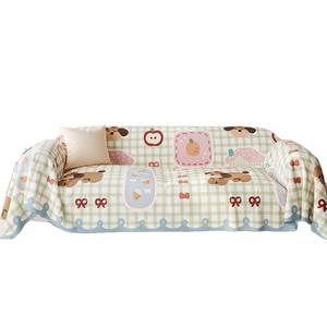 Sweet Dream Puppy <b>Sofa</b> <b>Cover</b> Rectangle Printed Cartoon Elastic <b>Stretch</b> Imitation Linen Pad Type Modular <b>Sofa</b> Slipcover - Product Image 4