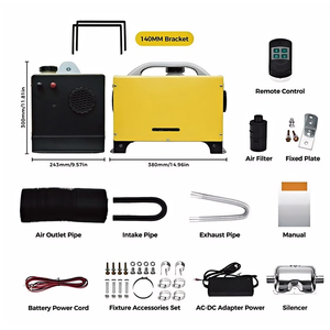 <span class=keywords><strong>Calentador</strong></span> <span class=keywords><strong>de</strong></span> Estacionamiento Diésel <span class=keywords><strong>de</strong></span> 12V 24V 110V-240V, Kit Integrado Todo en Uno con Control Remoto LCD para Camiones, Autocaravanas y Campers, Bajo Nivel <span class=keywords><strong>de</strong></span> Ruido - Product Image 5