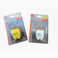 Boîte en forme de dents colorées soins buccaux soie végétalienne fil dentaire ciré avec logo
