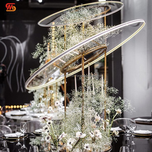 Mịn New Arrival bảng trung tâm hoa đứng với LED ánh sáng vàng cơ sở trung tâm cho Bảng trang trí - Product Image 1