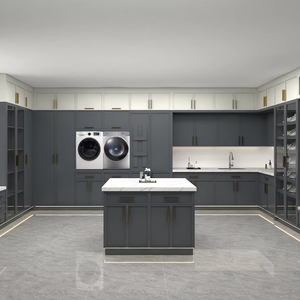 Armoires intégrées contemporaines autoportantes haut de gamme pour les espaces multifonctionnels dans la cuisine, la blanchisserie et les hôtels - Product Image 1
