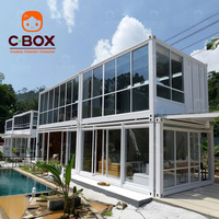 Villa modulaire préfabriquée Cbox pour l'extérieur, montage facile, bureau de luxe, hôtel, restaurant, chambres, maison conteneur en kit