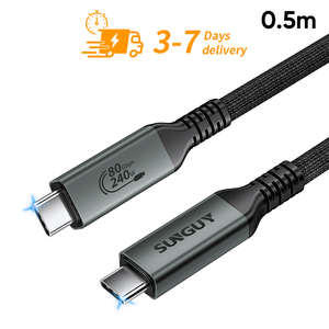 Câble d'alimentation et de données USB-C SUNGUY 240W 5A 0,5m prêt à être expédié – Câble de charge rapide pour téléphone portable, ordinateur portable et batterie externe - Product Image 1