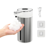 Distributeur automatique de savon liquide sans contact, rechargeable par USB, intelligent, mural, pour salle de bain, cuisine, savon à vaisselle