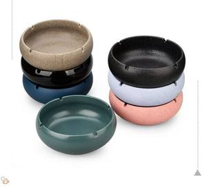 Cendrier en céramique moderne portable avec logo personnalisé, vente en gros OEM pour hôtel, restaurant, cendrier rond en porcelaine - Product Image 5