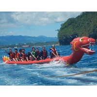 Bateau de ponton gonflable remorquable, prix d'usine, pour Jet Ski, Tube de Ski gonflable Dragon Boat