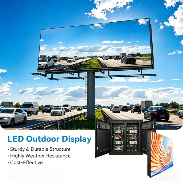 P4 Fixed Outdoor Full Color Waterproof LED Screen with 5500cd Brightness and 2-Year Warranty for Advertising Displays