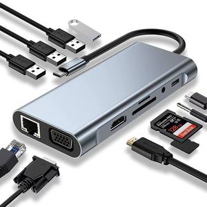 Neuer 8-in-1 Multiport-Splitter-Adapter 4 USB-Adapter USB 3.0 Typ-C PD 8-in-1 C zu 3 A 1 C Buchse Neues Design Port-Hub USB-Hubs - Product Image 3