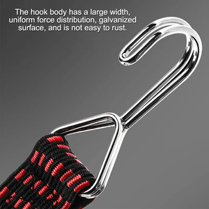 <span class=keywords><strong>Corde</strong></span> à bagages en caoutchouc élastique de longueur de réglage de haute qualité avec cordons élastiques à crochets - Product Image 4