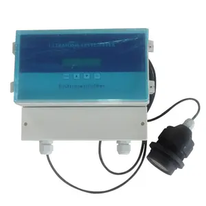 Led chia siêu âm kiểm soát mực nước chuyển đổi Meter đo mức 0-15m phạm vi tín hiệu đầu ra 4-20mA cảm biến Transmitter