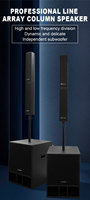 Altavoz de matriz de línea de diseño impermeable para interiores y exteriores profesional Altavoces de columna de matriz de línea activa