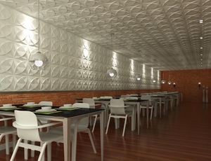 Udk Glossy Sliver Wall Board Gegalvaniseerd 3d Behang Voor Lounge Winkelcentrum Woondecoratie