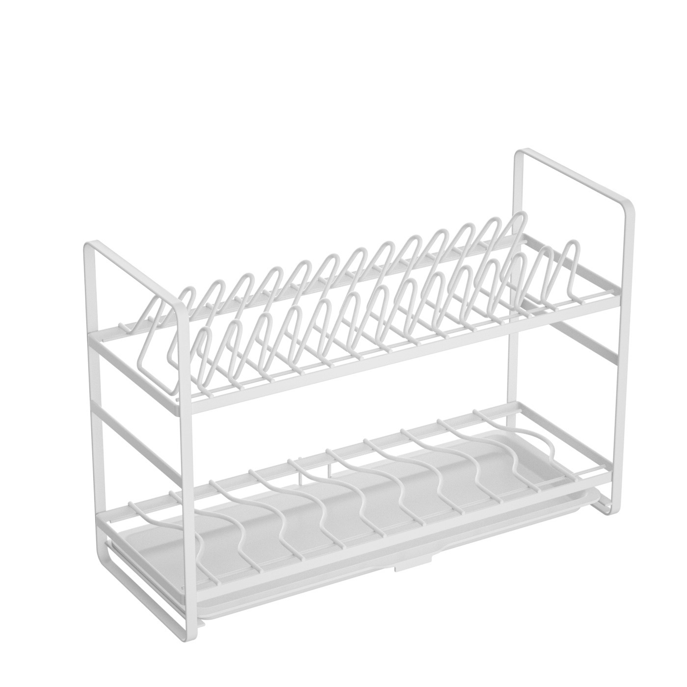 Bol et porte-vaisselle 2 couches/blanc