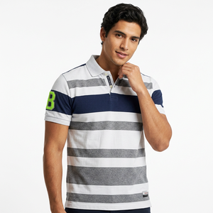 Piqué de algodón puro 100% para camiseta de polo Estilo formal Impreso personalizado y hilo teñido de varios colores Precios bajos en la India - Product Image 2